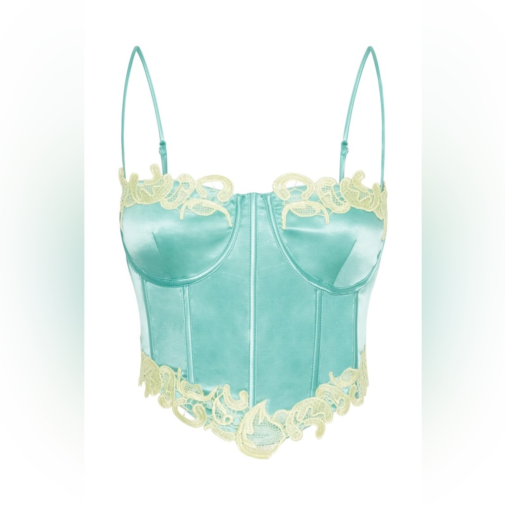 TATIANA
Corset Top With Lace - Mint - Picture 4 of 4